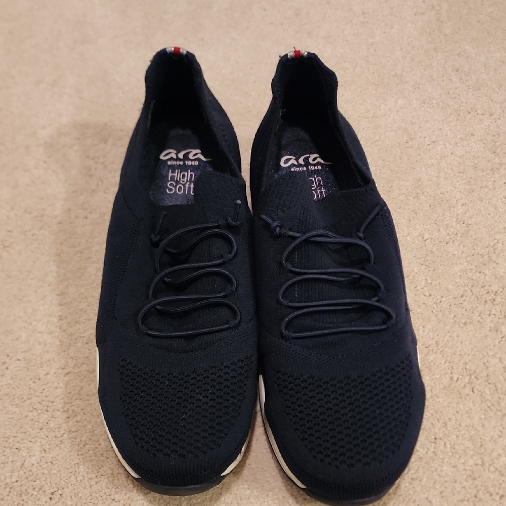 Ara Women's Navy Knit Sneakers